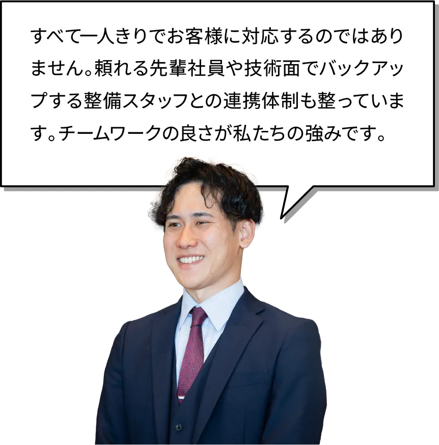 チームワークの良さについて語るY.A